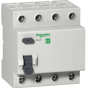 Дифференциальный выключатель Schneider Electric (УЗО) EASY 9 4P 40A 30мА АС 4,5 кА - Электрика, НВА - Модульное оборудование - Дифференциальные автоматы - Магазин стабилизаторов напряжения Ток-Про